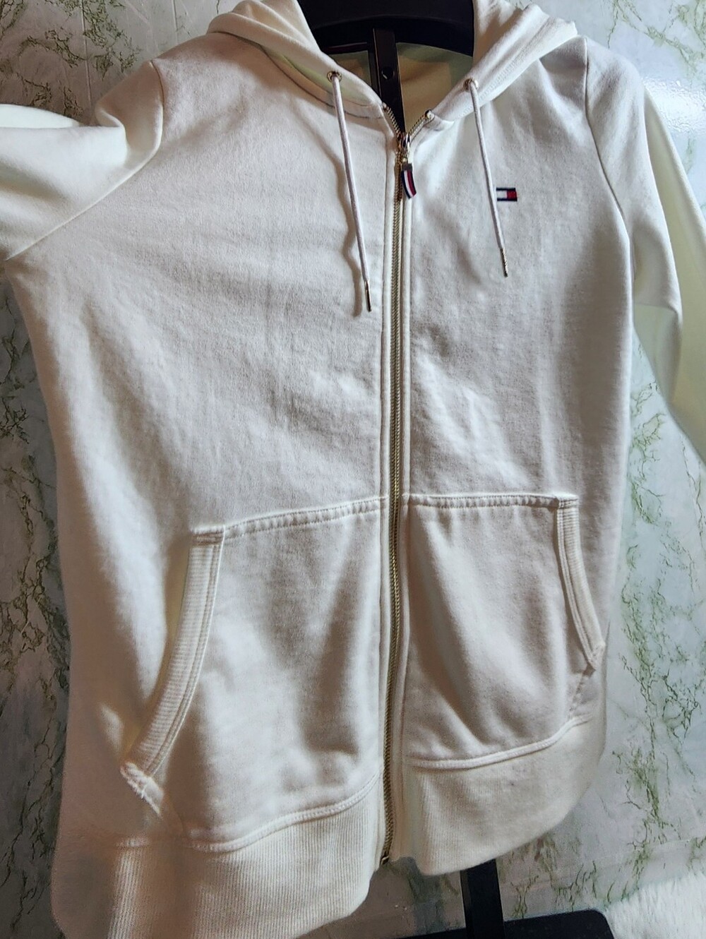 Tommy Hilfiger Soft White Zip Hoodie